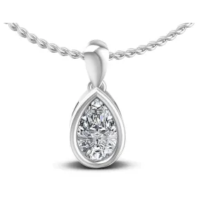 0.35-1.00 CT Pear Cut Diamonds - Solitaire Pendant