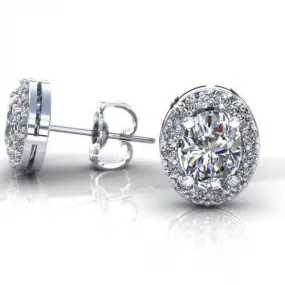 0.45-1.70 CT Round & Oval Cut Diamonds - Stud Earrings