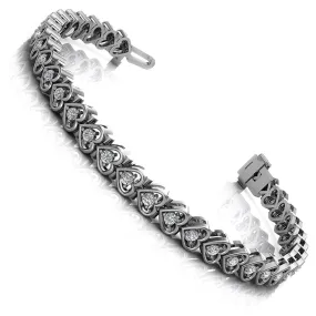 1.00-2.00 CT Round Cut Diamonds - Diamond Bracelet