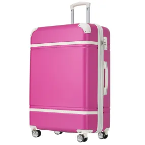 28 IN Luggage 1 Piece with TSA lock , Expandable Lightweight Suitcase Spinner Wheels, Vintage Luggage,Pink (Change to New sku:N732P171623H)