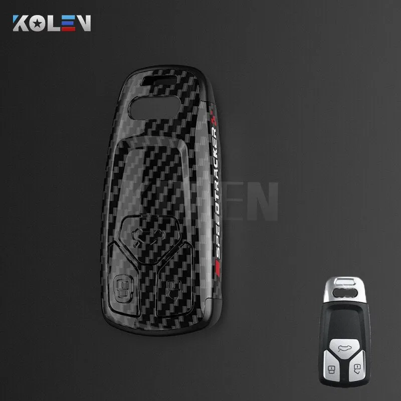 ABS Carbon Fiber Style Car Key Case Cover Shell Fob For A3 A4 A5 C5 C6 8P 8L B6 B7 B8 Q3 Q5 Q7 A6 A7 4M 8S B9 A8 Q8 C8 TT