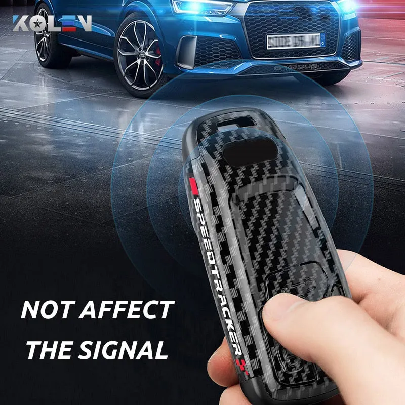 ABS Carbon Fiber Style Car Key Case Cover Shell Fob For A3 A4 A5 C5 C6 8P 8L B6 B7 B8 Q3 Q5 Q7 A6 A7 4M 8S B9 A8 Q8 C8 TT