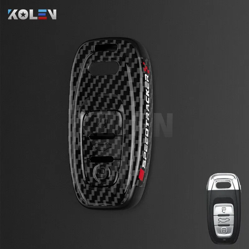 ABS Carbon Fiber Style Car Key Case Cover Shell Fob For A3 A4 A5 C5 C6 8P 8L B6 B7 B8 Q3 Q5 Q7 A6 A7 4M 8S B9 A8 Q8 C8 TT