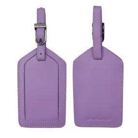 Amethyst Leather Luggage Tag