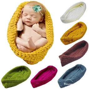 Babymoon Pods Cocoon Nest Newborn Photography Crochet Outfit Costume - Green