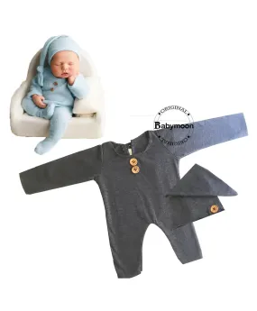 Babymoon Strechable Bodysuit and Hat New Born Outfits Costumes