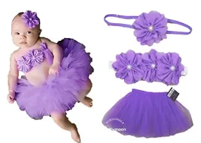 Babymoon Tutu Skirt Newborn Photography Outfit Costume - Purple