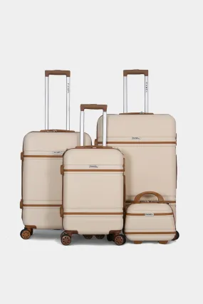 Beige Embellished Trolley Set (4 Piece)