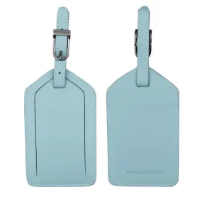 Chambray Leather Luggage Tag