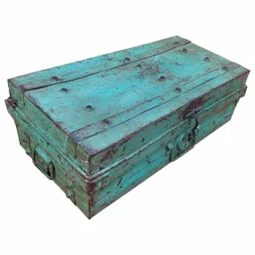 Decorative suitcase Alexandra House Living Green Iron Traditional style 32 x 21 x 61 cm