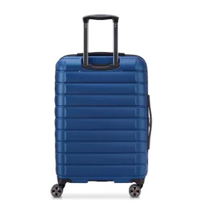 Delsey Suitcase Shadow 5.0 66Cm 4 Double Wheels Expandable Trolley Case Blue