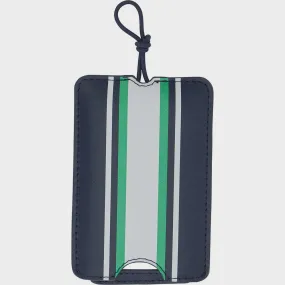 Stripe Luggage Tag - Mens Navy