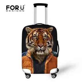 Thick Elastic Travel Luggage Protective Cover Apply 18 to 30 Inch Case 3d Animal Dog Waterproof Rain Cover for Trolley Suitcase